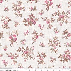 100% Cotton Floral English Rose Fabric 