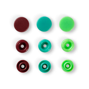 Prym Love - Color snap fastener 12.44 mm, green/light green/brown