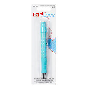 Prym Love - Cartridge pencil, Mint,  with 2 white Leads