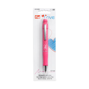 Prym Love - Cartridge pencil,  with 2 cartridges Ø 0,9 mm, Pink