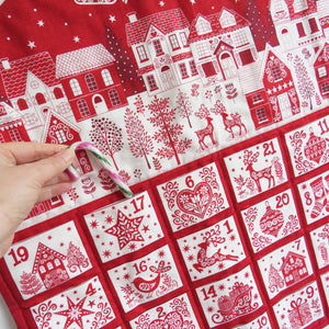 Makower Christmas Scandi Advent Calendar-  100% Cotton