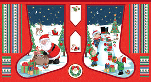 Makower Christmas Stocking Panel - Large