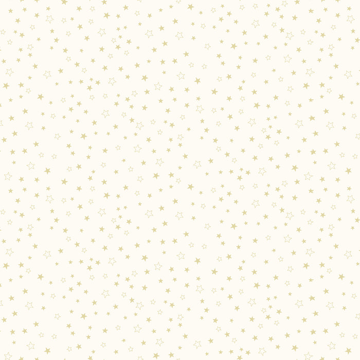 Makower Christmas Santa Star - Cream - 100% Cotton