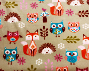 Polar Fleece Fabric - Forest Animals