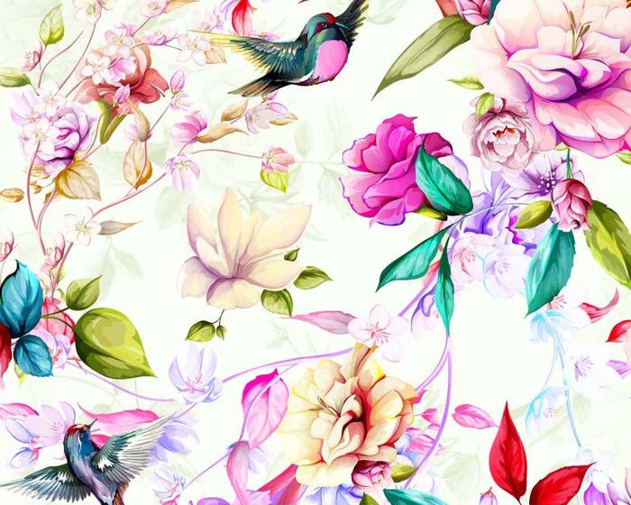 Magnolia Flutter Flowers 100% Cotton