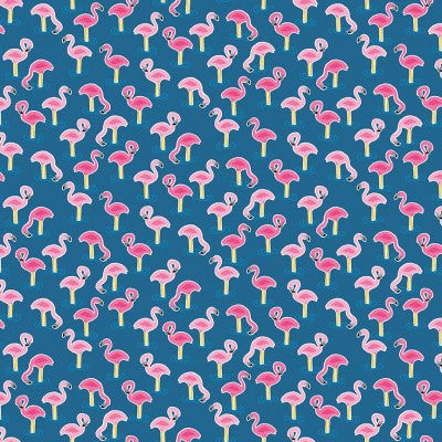 Pool Party Flamingos 100% Cotton by Makower