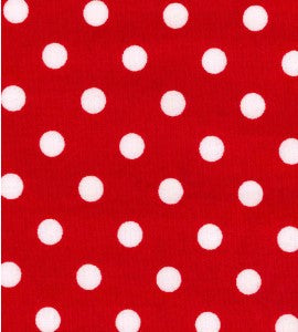Red Spot 100% Cotton Poplin Fabric