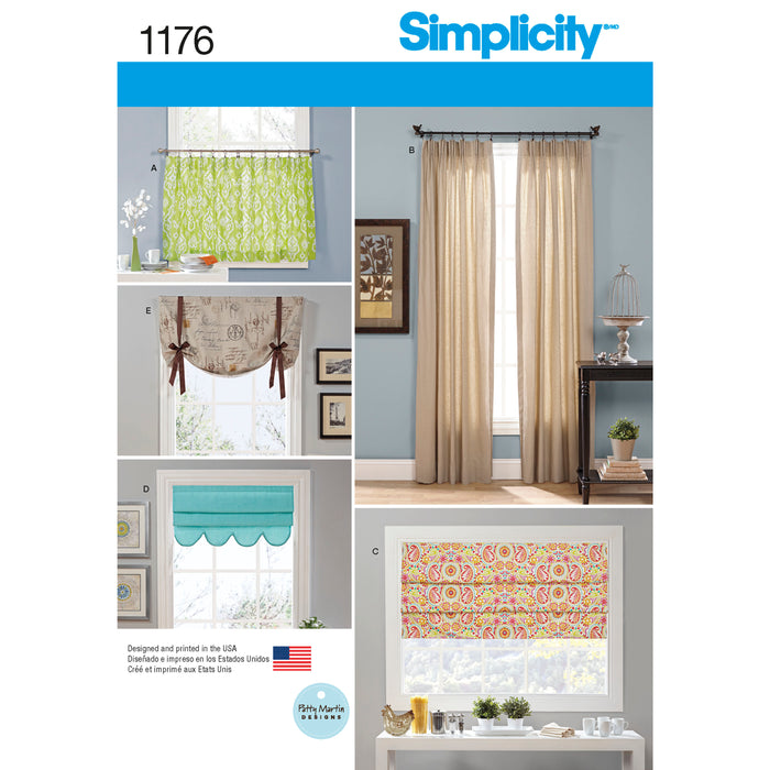 Simplicity Pattern 1176 Window Treatment - One Size