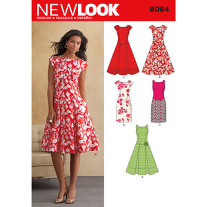 Misses Dresses New Look Sewing Pattern Size 8-18