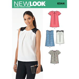 New Look Pattern 6344 Misses Tops Size 8-20