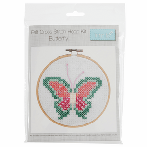 Cross Stitch Kit Felt Butterfly