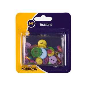 Korbond Craft Buttons 30g Assorted Buttons