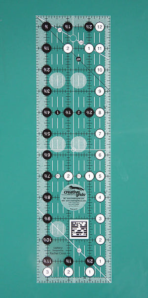 Non Slip Ruler 3.5" x 12.5"   (Creative grids)