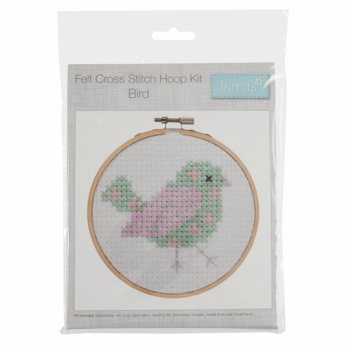 Cross Stitch Kit With Hoop - Bird