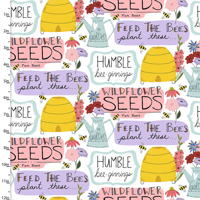 Feed the Bees - Garden Words - 3 Wishes