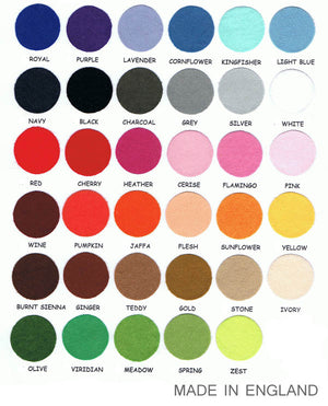 Felt Square Sheets  9 x 9 - Various Colours 