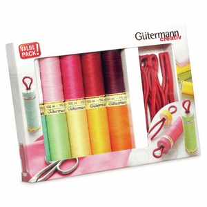 Gutermann Sew all Thread Pack with Bobbin Clips 