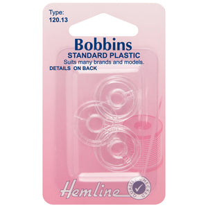 Hemline Plastic Bobbins Universal Class 15K - 3pcs