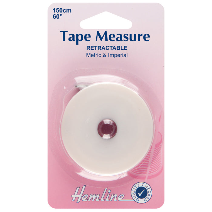 Hemline Retractable Tape Measure 150cm