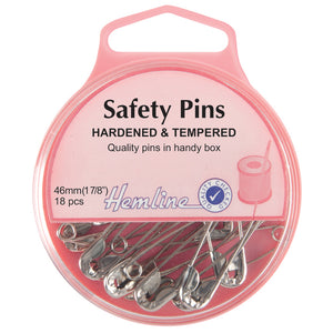 Hemline Safety Pins 46mm (Size 3) Qty 18