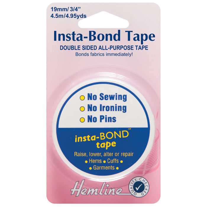 Hemline Insta-Bond Double sided Tape 19mm  (3/4 inch ) x 4.5m