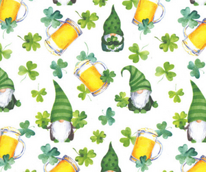 Beer Gnomes St Patrick Day Fabric 100% Cotton 145cm Wide per Half Metre