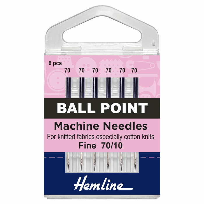 Hemline Machine Needles Ball Point Fine 70/10