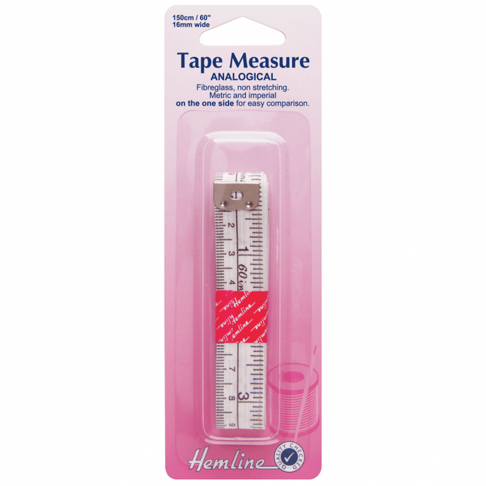 Hemline Tape Measure - Imperial/Analogical Metric