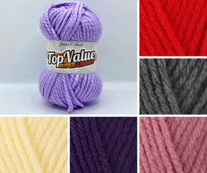 James C Brett Top Value  Super Chunky Various Colours