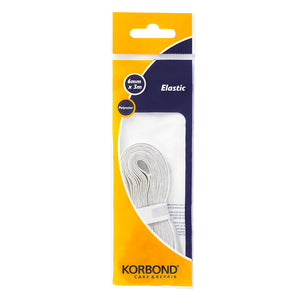 Korbond Elastic 6mm x 3m White