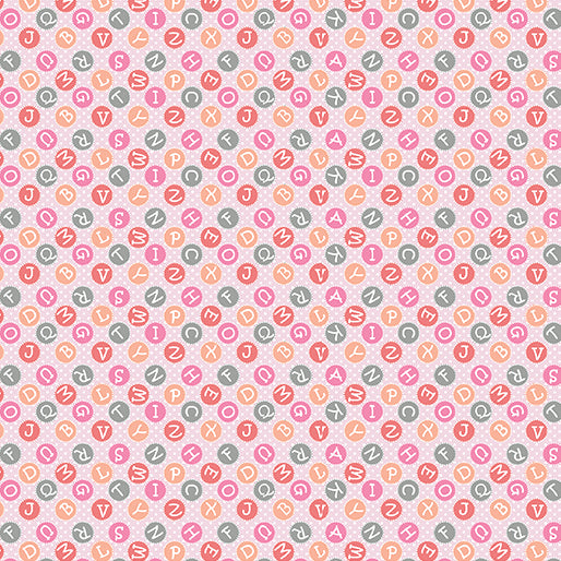 My Little Sunshine Letter Pink/Gry 100% Cotton