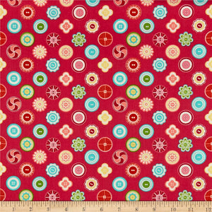 My Happy Place - Squared Buttons fuchsia