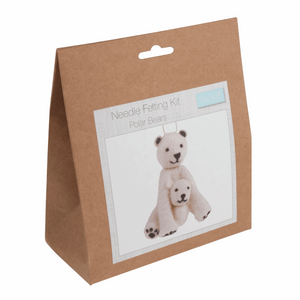 Needle Felting Kit - Polar Bears