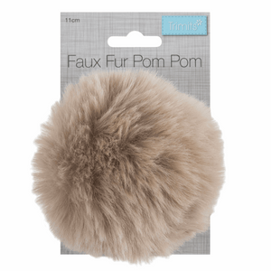 Pom Pom Faux Fur 11cm Natural