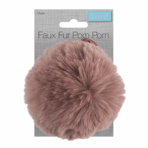 Pom Pom Faux Fur 11cm Pink