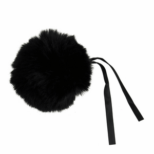 Pom Pom Faux Fur 11cm Black