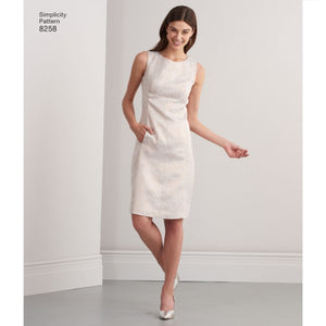 Misses and Plus Size Amazing Fit Dress Simplicity Pattern 8258  Size 10-18