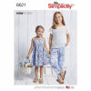 Simplicity Pattern 8621 Child's / Girls Dress top and trousers