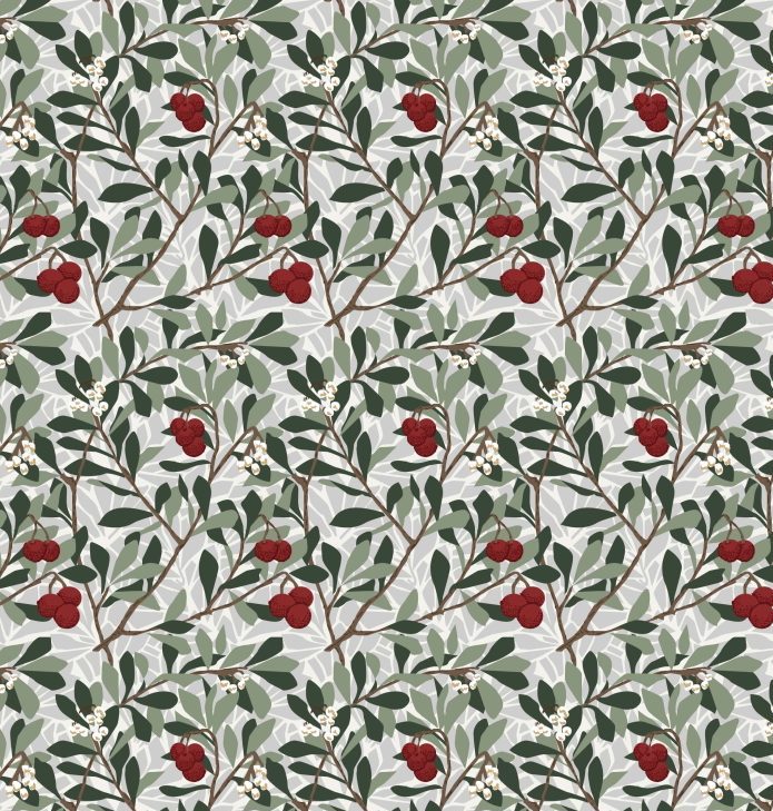 V&A William Morris Winter Berry - Arbutus