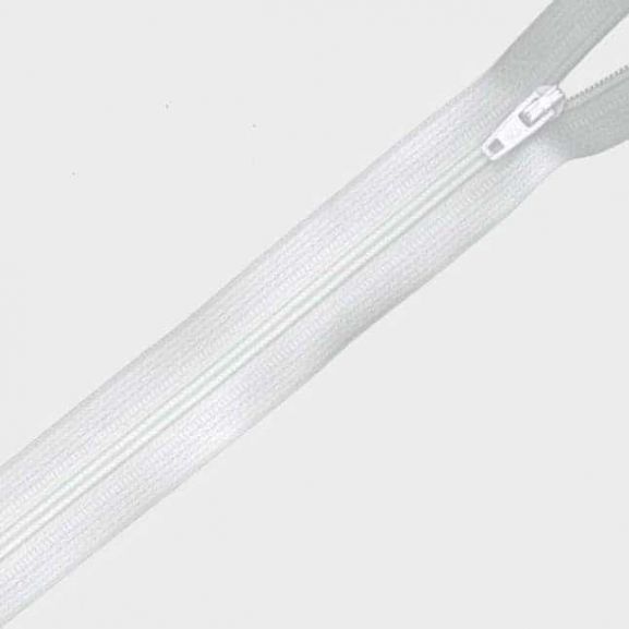 Closed End Zips  - White - Various Sizes